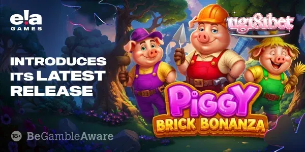 Tampilan visual slot Piggy Brick Bonanza dengan elemen babi dan batu bata